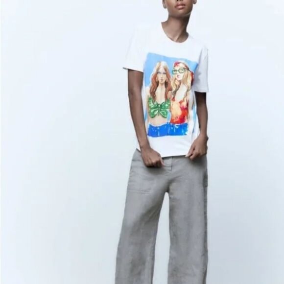 Graphic Printed Girls Cotton Tee Shirt NWT - Picture 5 of 6